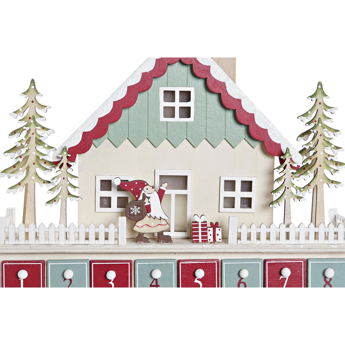 DKD Home Decor Wooden Advent Calendar (32 x 8 x 33 cm) (2 Units)
