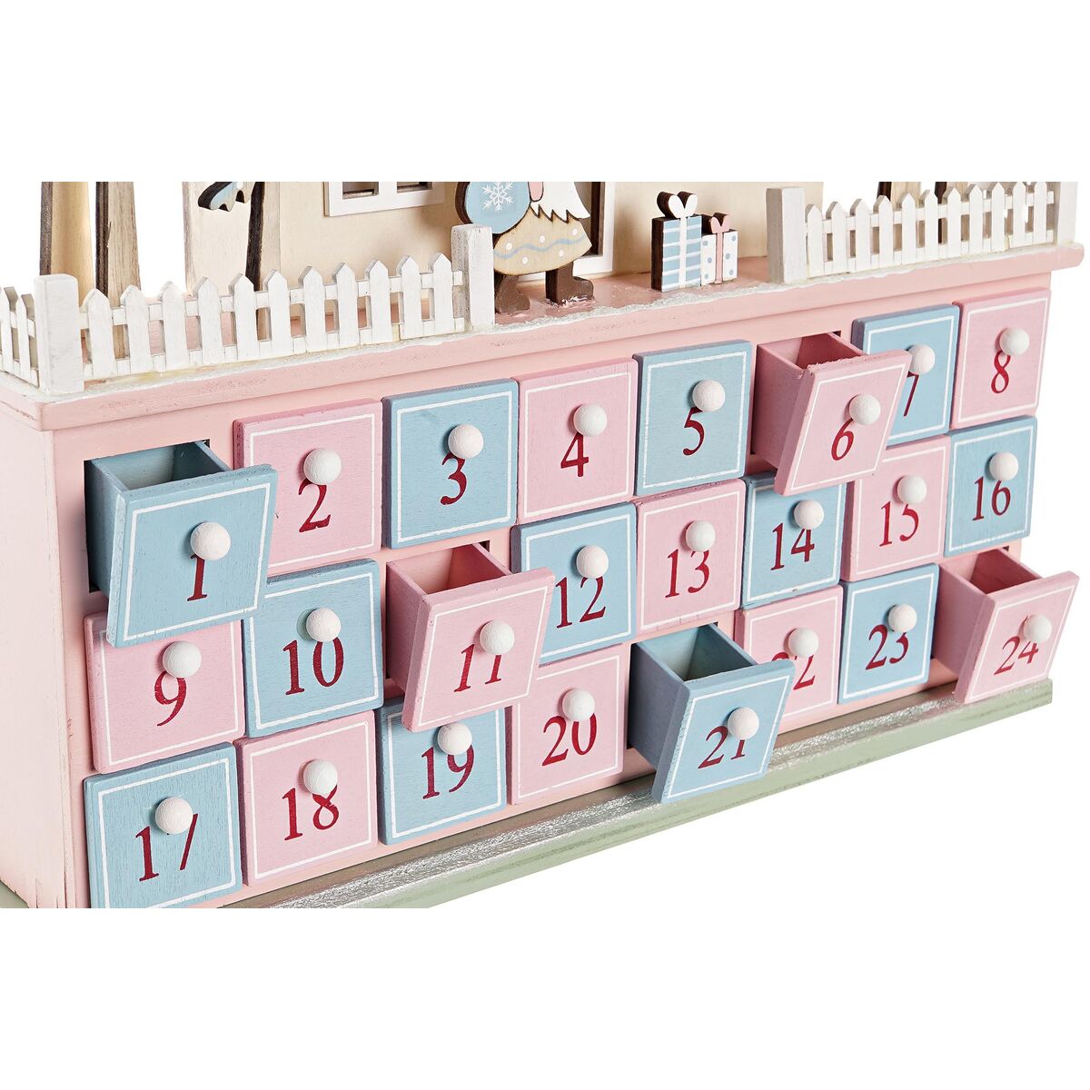 DKD Home Decor Wooden Advent Calendar (32 x 8 x 33 cm) (2 Units)