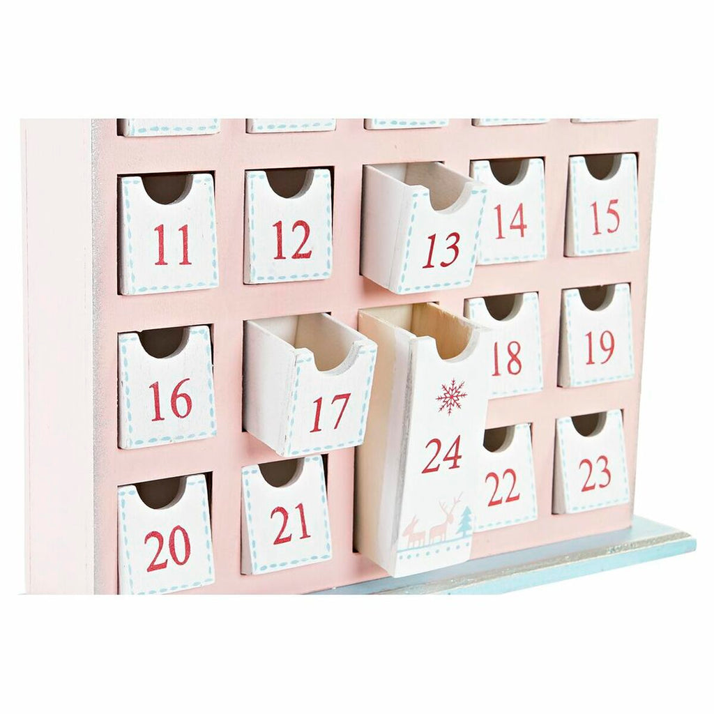DKD Home Decor Wooden Advent Calendar (27 x 7 x 40 cm) (2 Units)