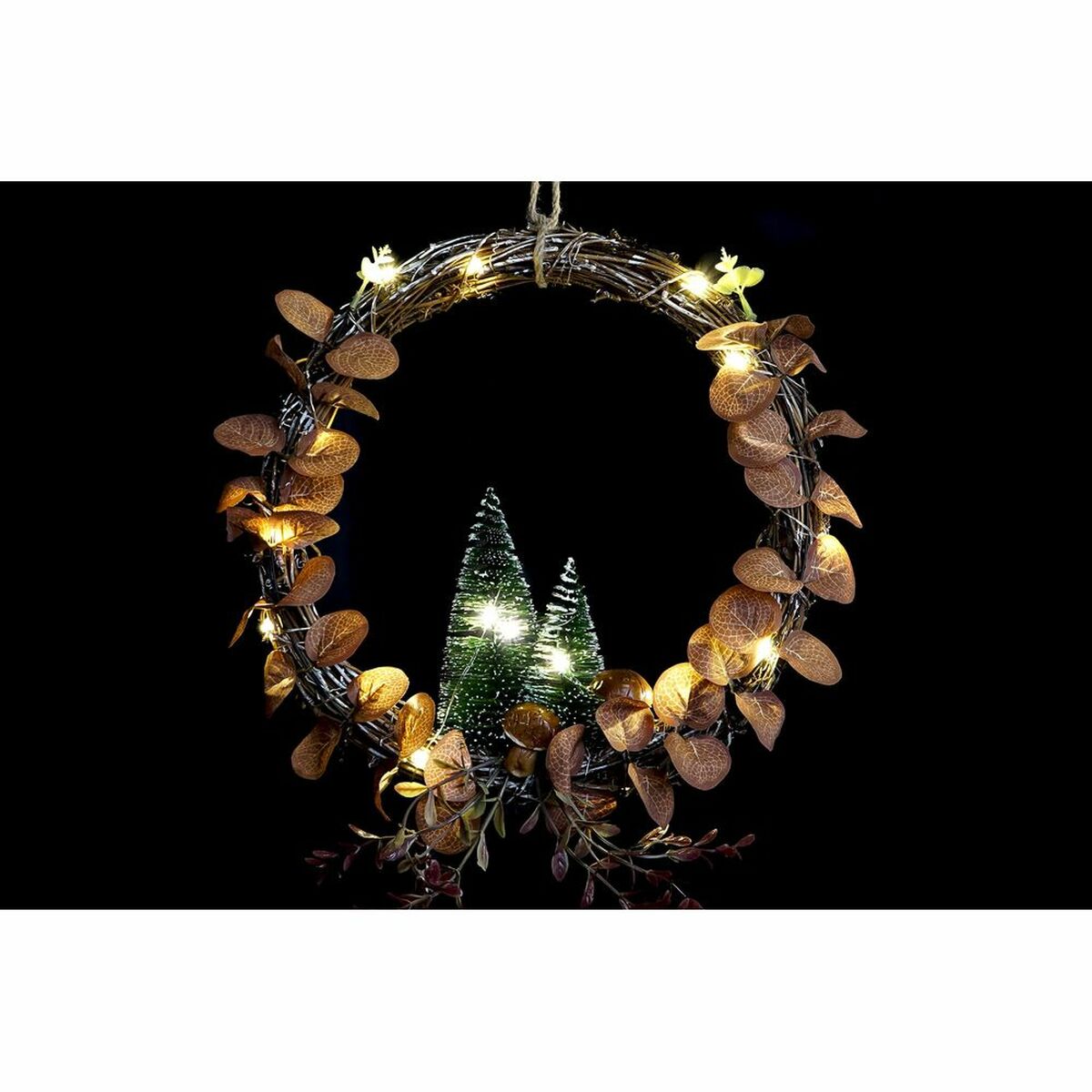 Adorno de Navidad LED ligero DKD Home Decor (2 unidades) (30 x 2 x 30 cm)
