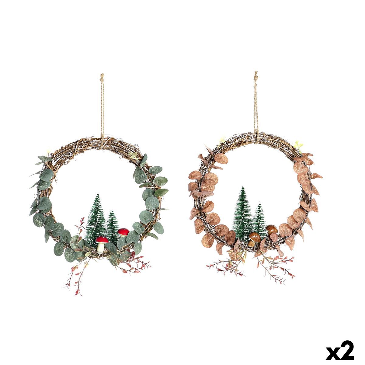 Adorno de Navidad LED ligero DKD Home Decor (2 unidades) (30 x 2 x 30 cm)