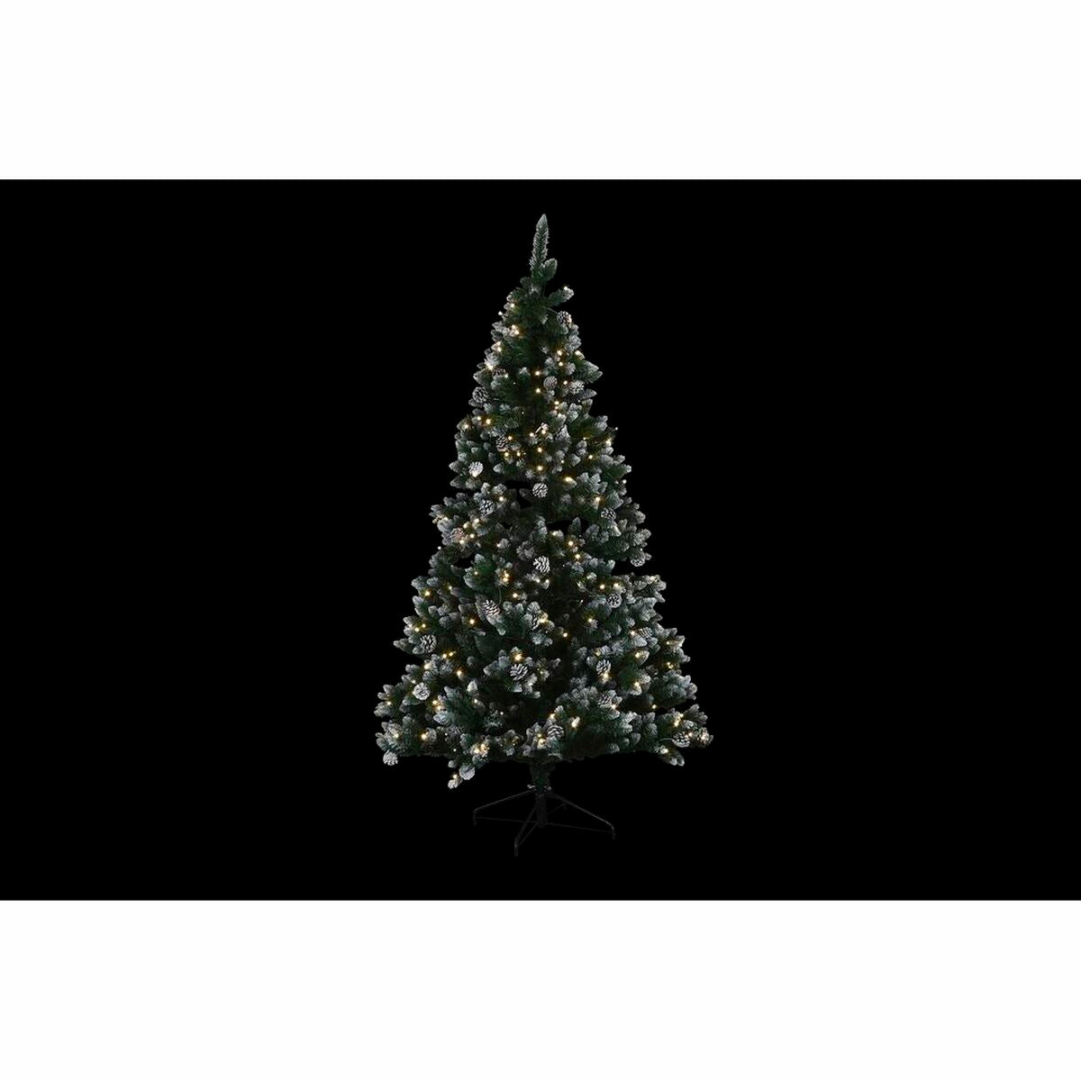 Árvore de Natal DKD Home Decor Leve LED Verde Metal Polietileno 130 x 130 x 218 cm