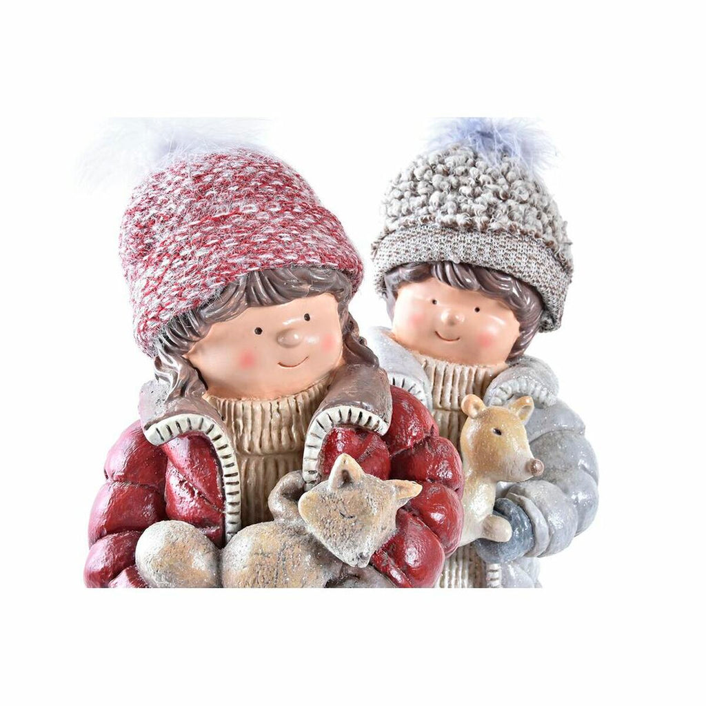 Christmas Ornament DKD Home Decor Polyester Resin Boys (15 x 12 x 35 cm) (2 Units)