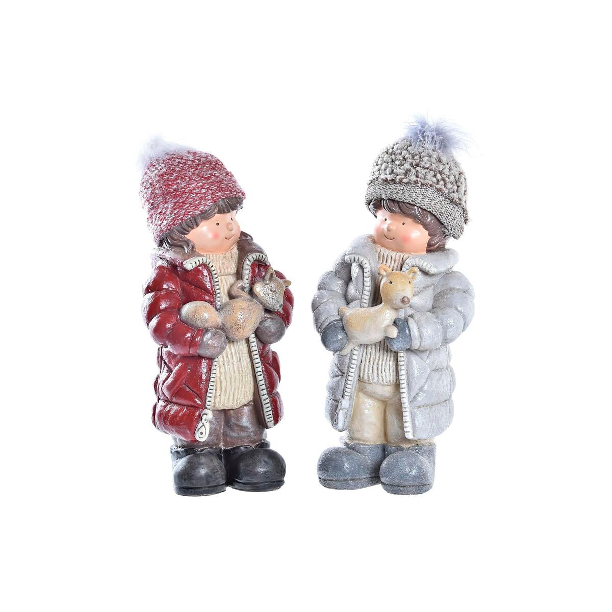 Christmas Ornament DKD Home Decor Polyester Resin Boys (15 x 12 x 35 cm) (2 Units)