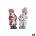 Christmas Ornament DKD Home Decor Polyester Resin Boys (15 x 12 x 35 cm) (2 Units)