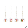 Adorno Navideño DKD Home Decor Cristal Resina Reno (7 x 6 x 8 cm) (4 Unidades)