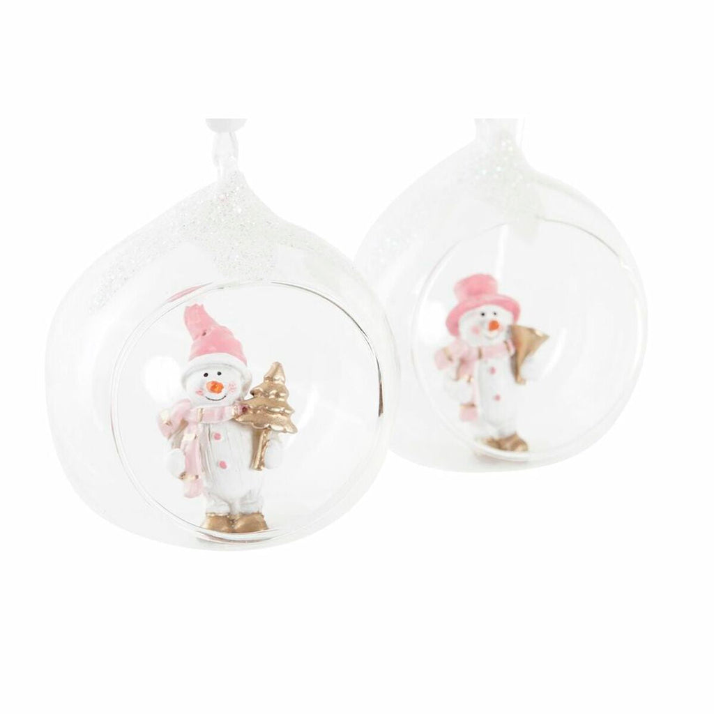 Adorno Navideño DKD Home Decor Cristal Resina (7 x 6 x 8 cm) (4 Unidades)