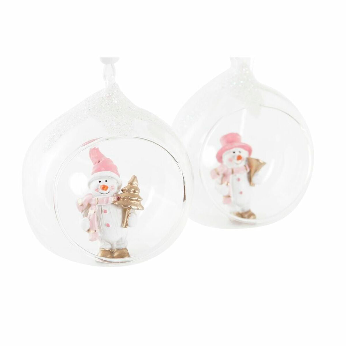 Adorno Navideño DKD Home Decor Cristal Resina (7 x 6 x 8 cm) (4 Unidades)