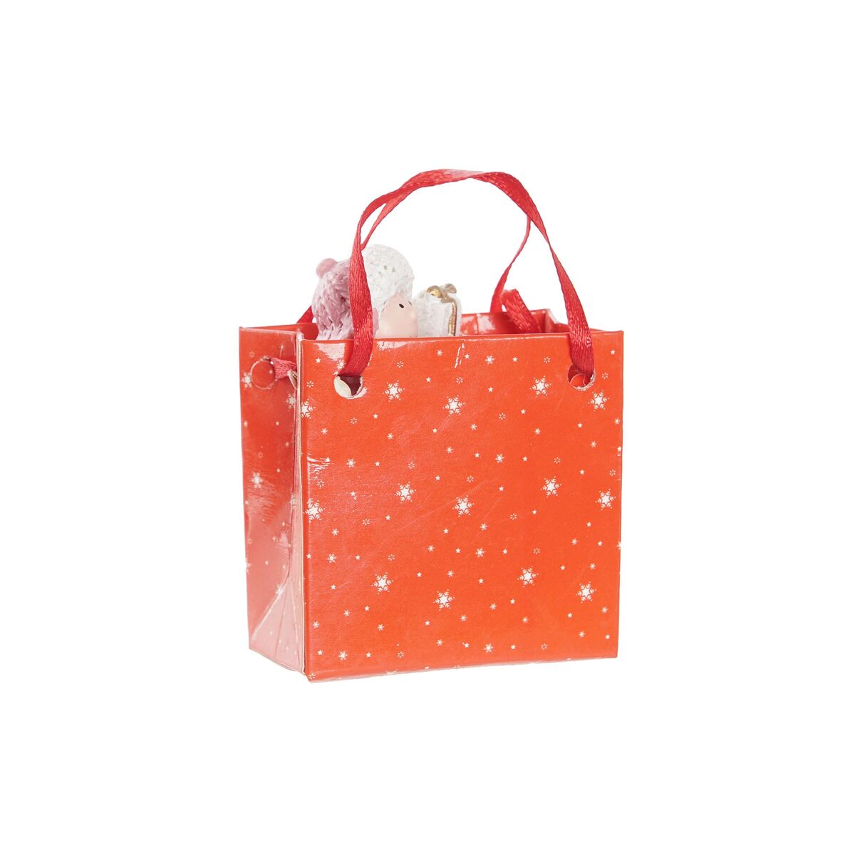 Adorno Natalício DKD Home Decor Resina Anjo (3,5 x 2,5 x 4 cm) (4 Unidades)