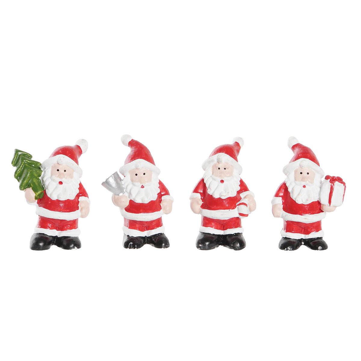 Adorno Natalício DKD Home Decor Resina Pai Natal (3,5 x 2,5 x 4 cm) (4 Unidades)