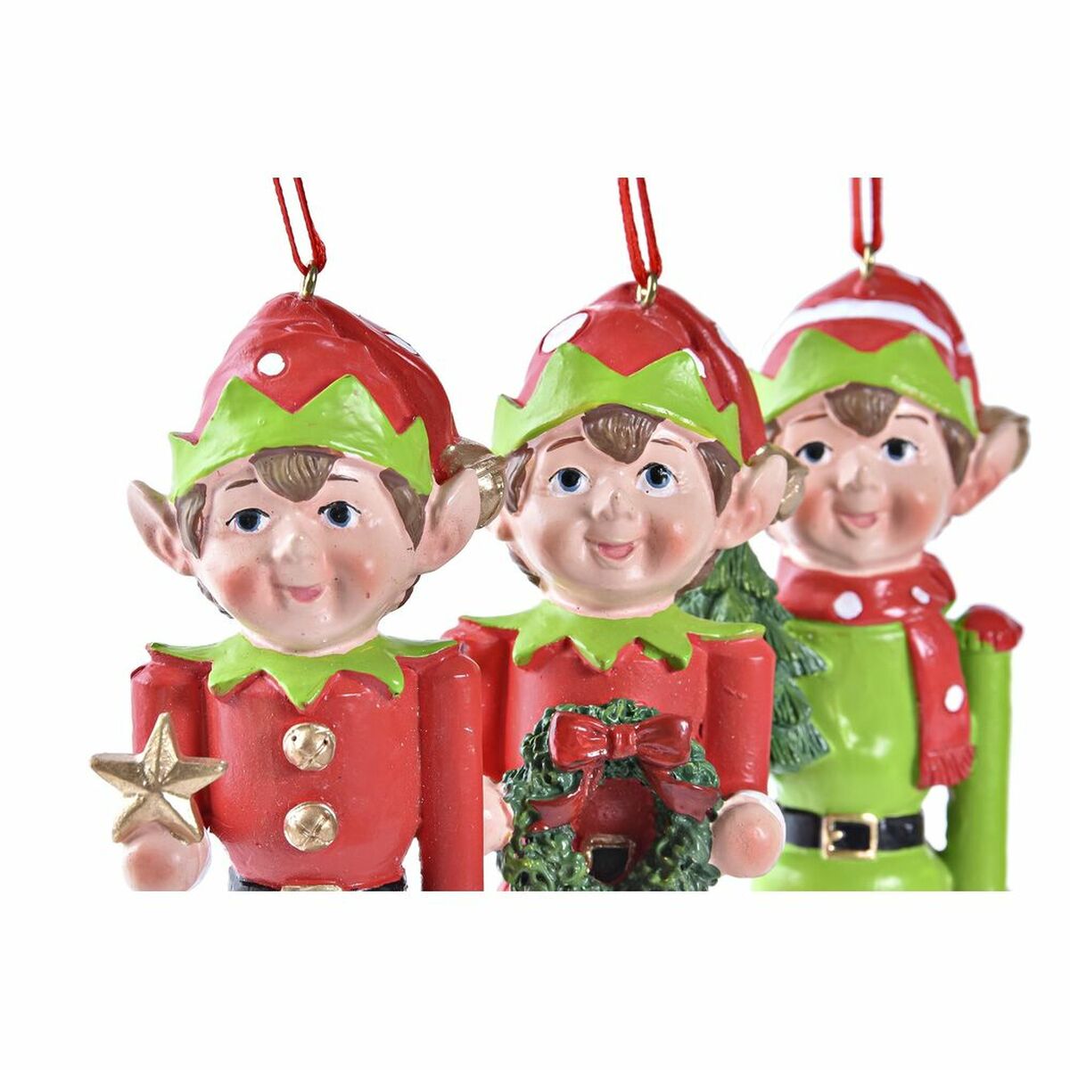 Christmas Ornament DKD Home Decor Resin Elf (5 x 4 x 14 cm) (3 Units)