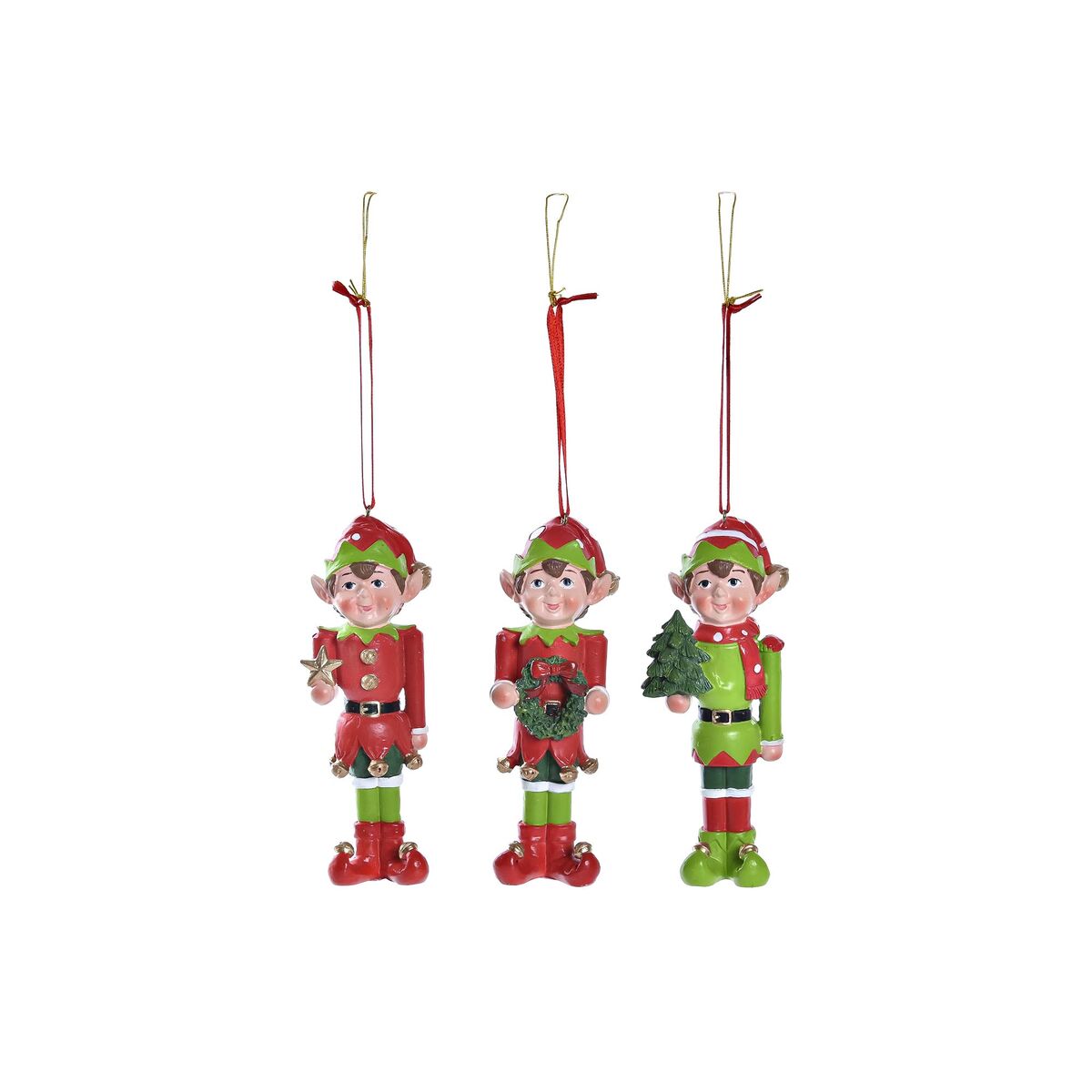 Christmas Ornament DKD Home Decor Resin Elf (5 x 4 x 14 cm) (3 Units)