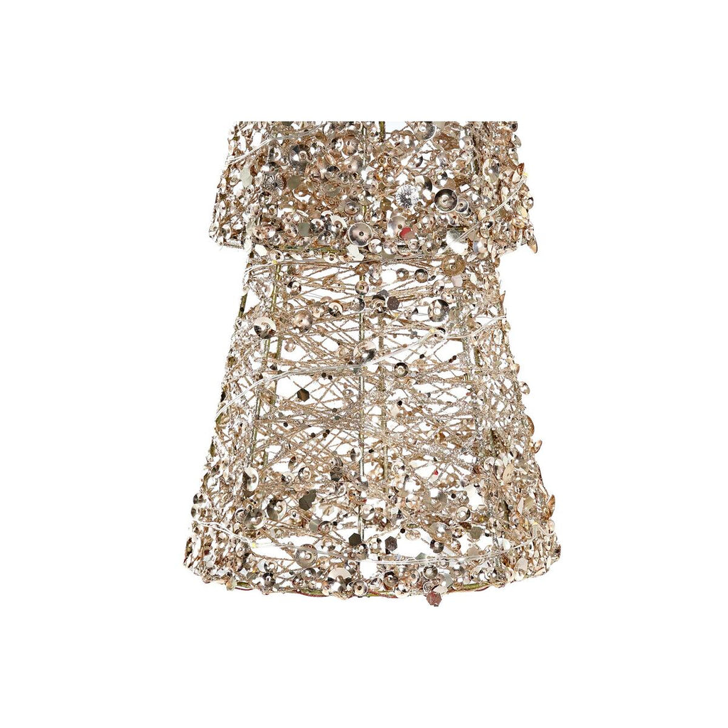 DKD Home Decor Christmas Luminous Decoration Champagne White Tree (16 x 16 x 60 cm) (2 Units)