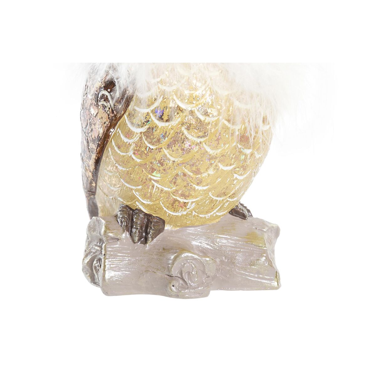 Adorno Navideño DKD Home Decor Búho Resina (7,5 x 7,5 x 14 cm) (2 Unidades)