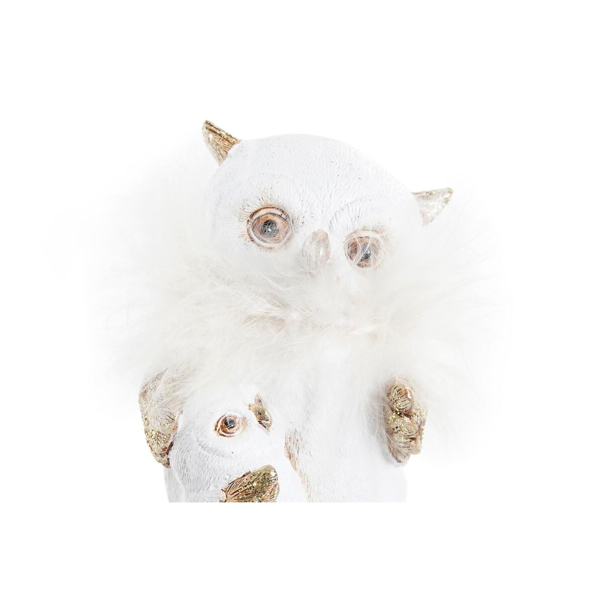 Adorno Navideño DKD Home Decor Resina Búho (7,5 x 7 x 10 cm) (2 Unidades)