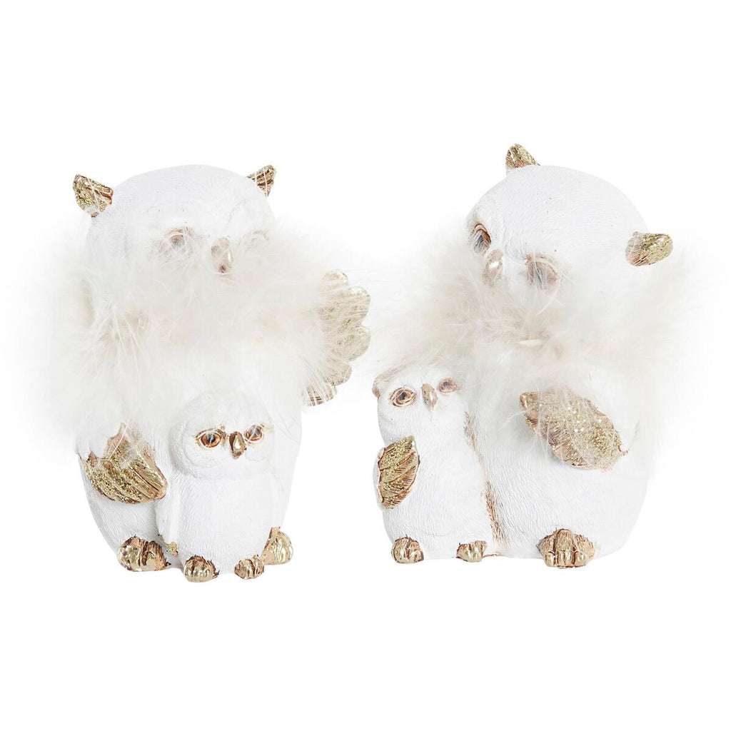 Adorno Navideño DKD Home Decor Resina Búho (7,5 x 7 x 10 cm) (2 Unidades)
