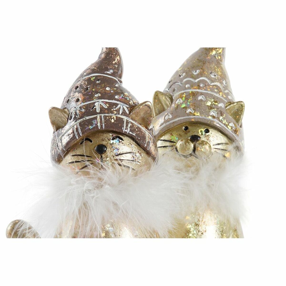 Christmas Ornament DKD Home Decor Resin Cat (9 x 6 x 15 cm) (2 Units)