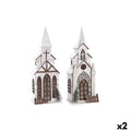 Christmas Ornament DKD Home Decor Church MDF (12.5 x 11 x 33 cm) (2 Units)