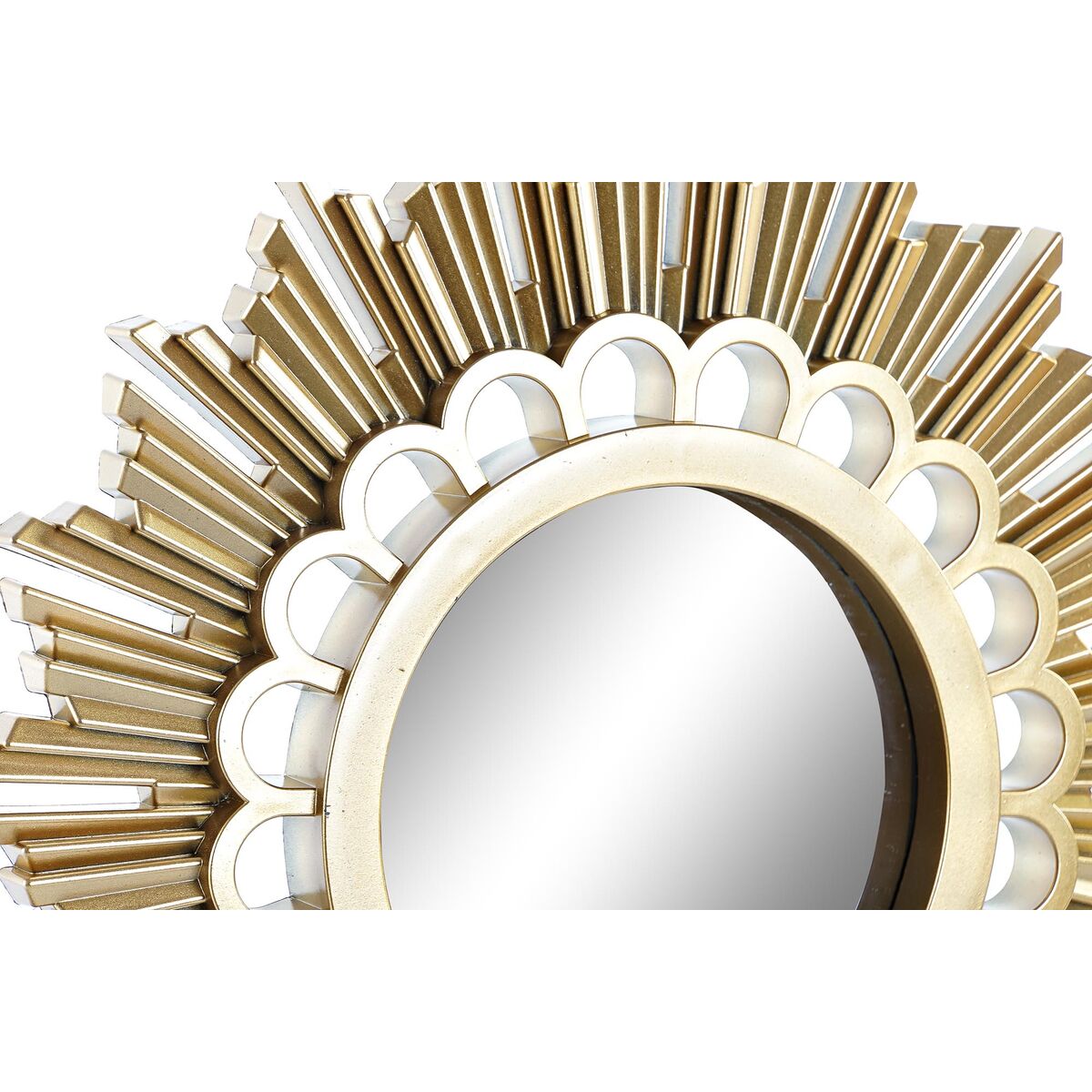 Relógio de Parede DKD Home Decor Espelho PP (25 x 2,5 x 25 cm) (2 Unidades)