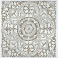 Decoración de pared DKD Home Decor Mandala blanco de madera MDF (60 x 2 x 60 cm)