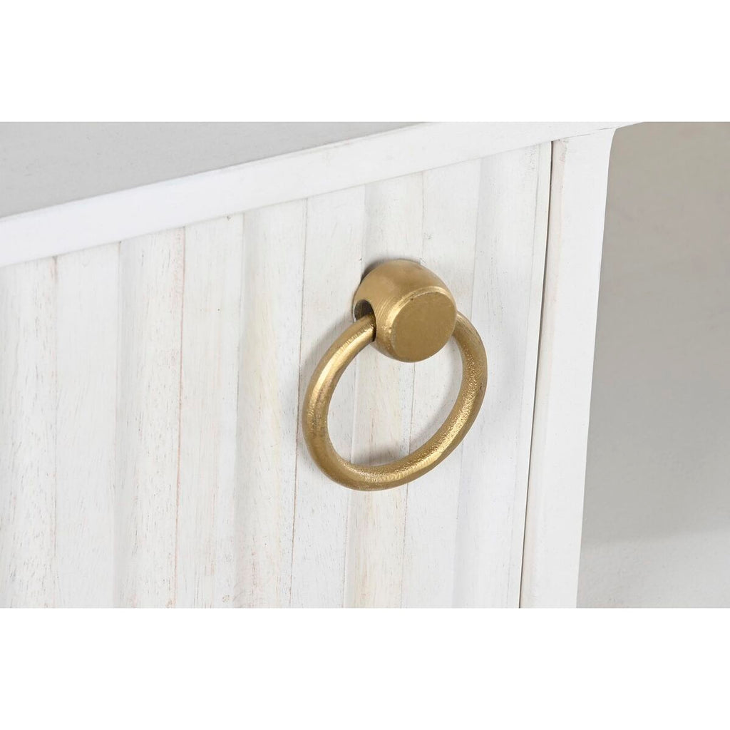 Móvel de TV DKD Home Decor Dourado Metal Branco Madeira de mangueira 120 x 40 x 60 cm