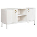 Móvel de TV DKD Home Decor Dourado Metal Branco Madeira de mangueira 120 x 40 x 60 cm