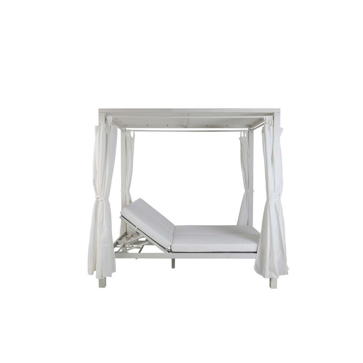 Cama para Jardim DKD Home Decor Branco Alumínio (148 x 188 x 205 cm)