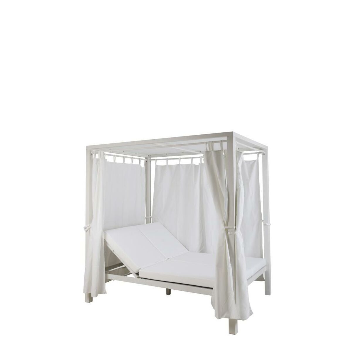 Cama para Jardim DKD Home Decor Branco Alumínio (148 x 188 x 205 cm)
