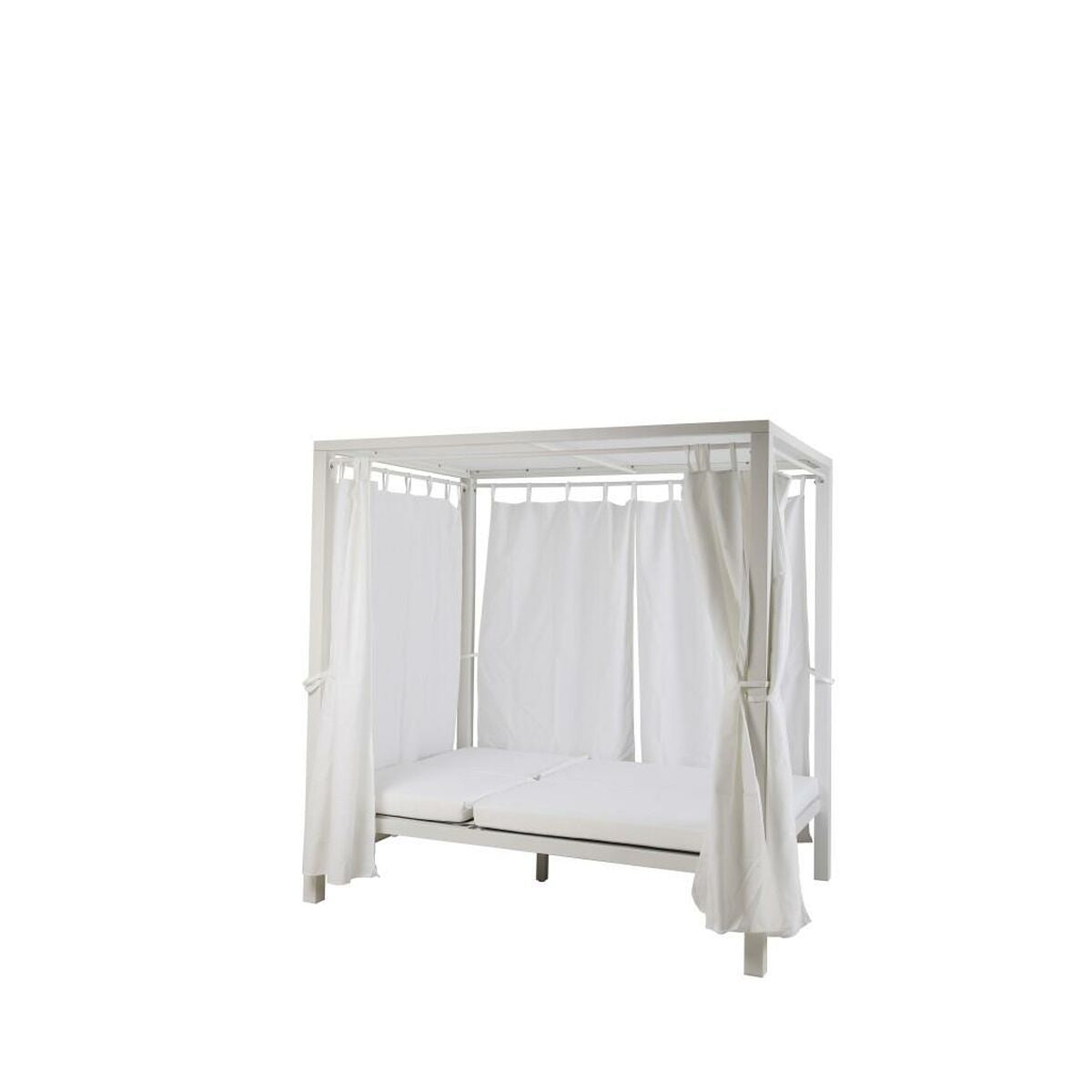 Cama para Jardim DKD Home Decor Branco Alumínio (148 x 188 x 205 cm)