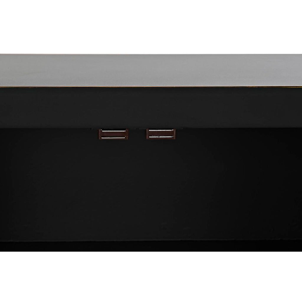 Móvel de TV DKD Home Decor Preto Oriental Branco Dourado Branco/Preto Metal Abeto Madeira MDF 130 x 26 x 51 cm