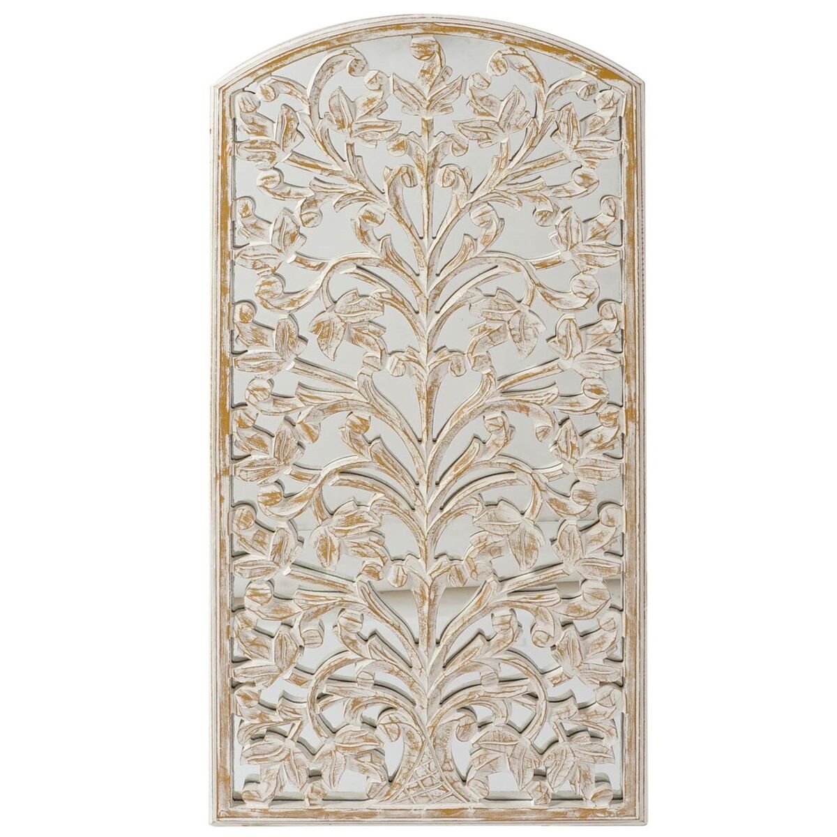 DKD Home Decor Wall Decoration 45 x 2 x 89 cm Aged Finish Romantic White