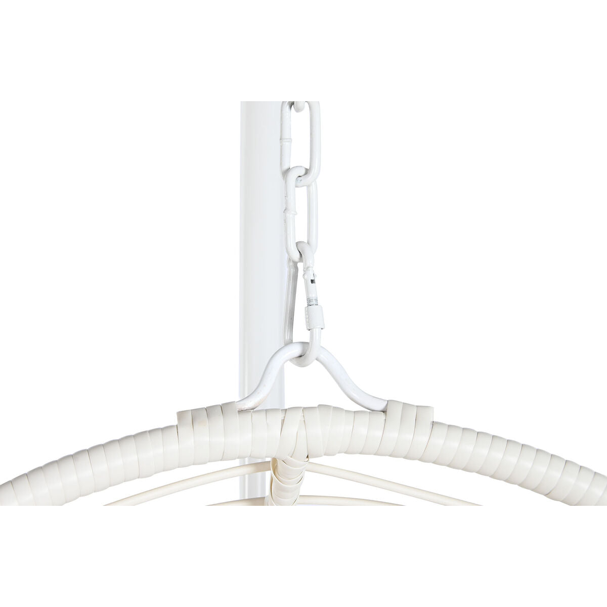Silla colgante de jardín DKD Home Decor, metal blanco, aluminio, ratán sintético, 94 x 100 x 196 cm