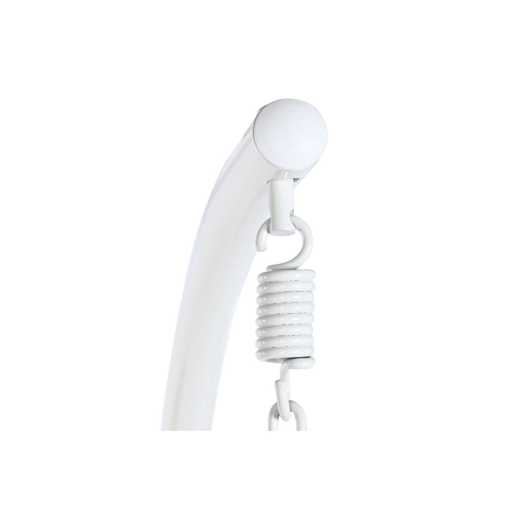 Silla colgante de jardín DKD Home Decor, metal blanco, aluminio, ratán sintético, 94 x 100 x 196 cm