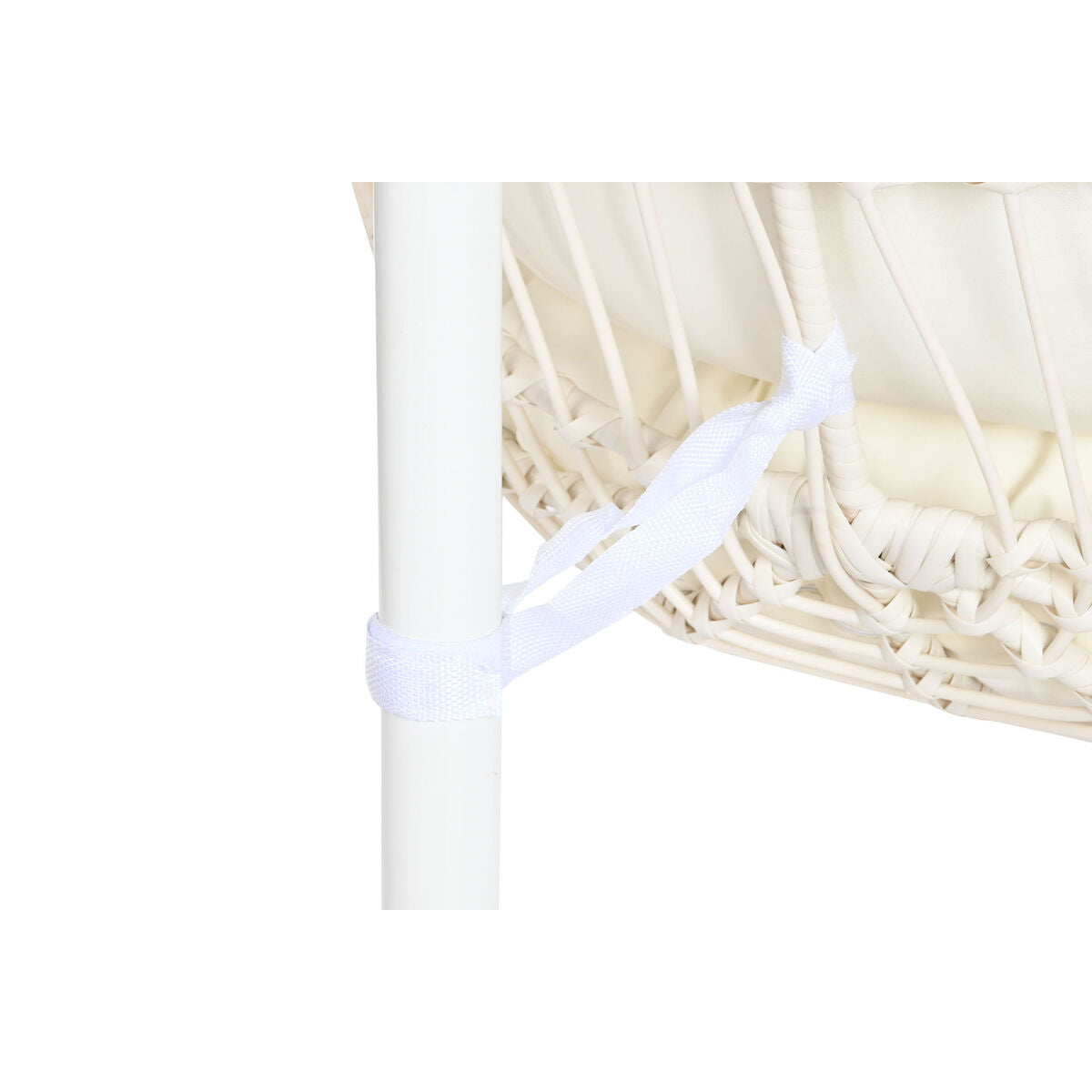 Silla colgante de jardín DKD Home Decor, metal blanco, aluminio, ratán sintético, 94 x 100 x 196 cm