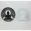 DKD Home Decor Wall Decoration 98 x 1 x 98 cm 100 x 1 x 100 cm Black Buddha White Oriental (2 Units)