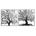Decoración de pared de árbol de metal DKD Home Decor (98 x 1 x 98 cm) (2 unidades)