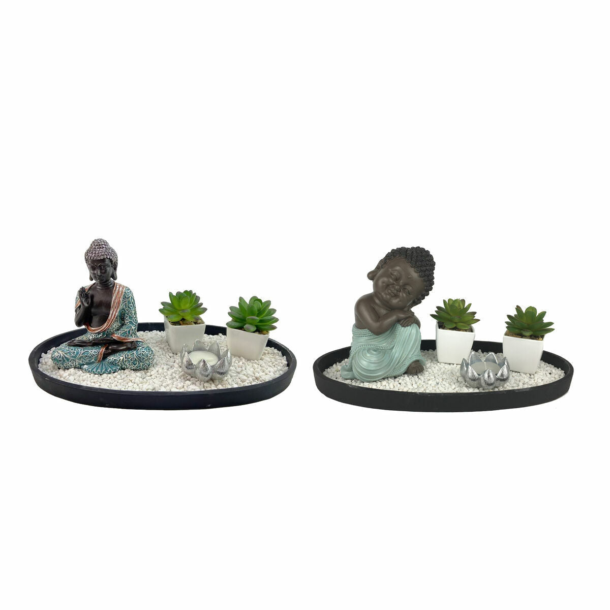 Figura Decorativa DKD Home Decor 32 x 16,5 x 15,5 cm Oriental Jardim (2 Unidades)