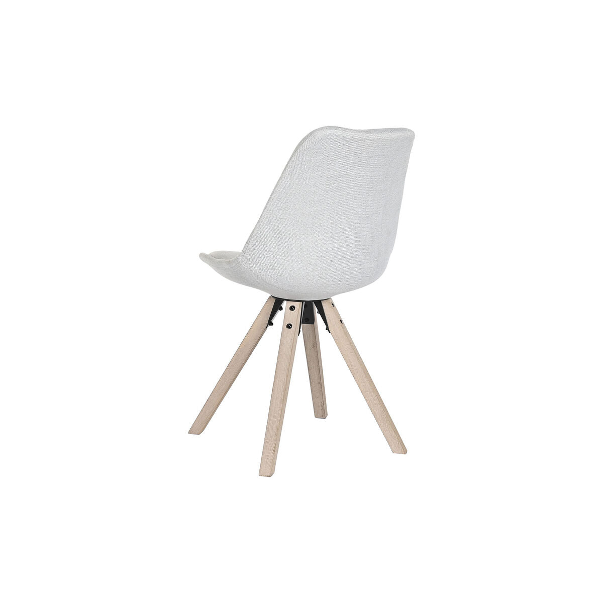 DKD Home Decor Dining Chair, Light Gray Polyester, Eik (48 x 44 x 84 cm)