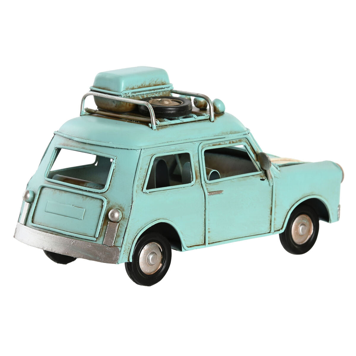 Figura Decorativa DKD Home Decor, Rojo, Verde, Azul Cielo, Coche Vintage, 16 x 7,5 x 9 cm (3 Unidades)