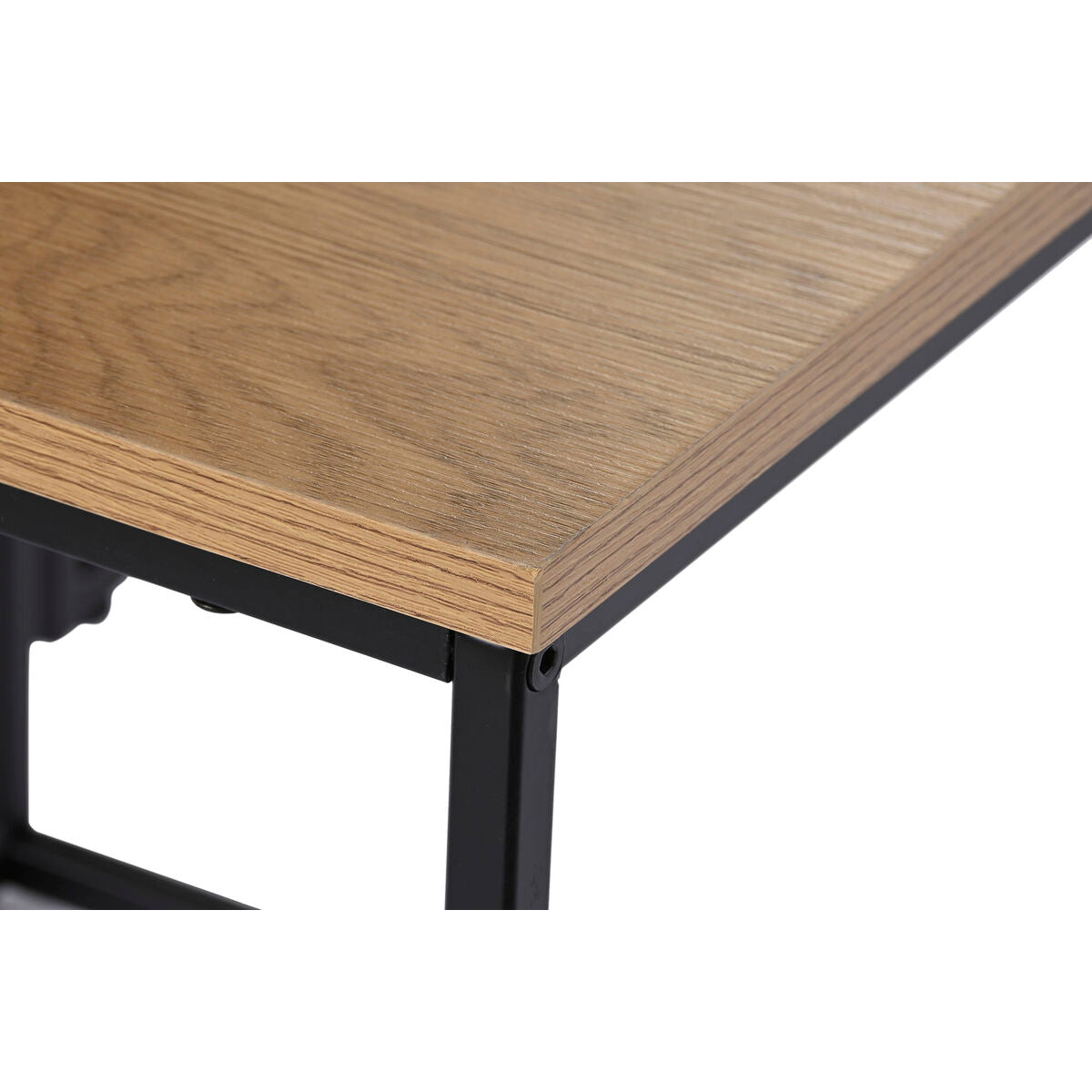 Conjunto de 3 mesas DKD Home Decor de metal negro 45 x 45 x 45 cm Madera MDF