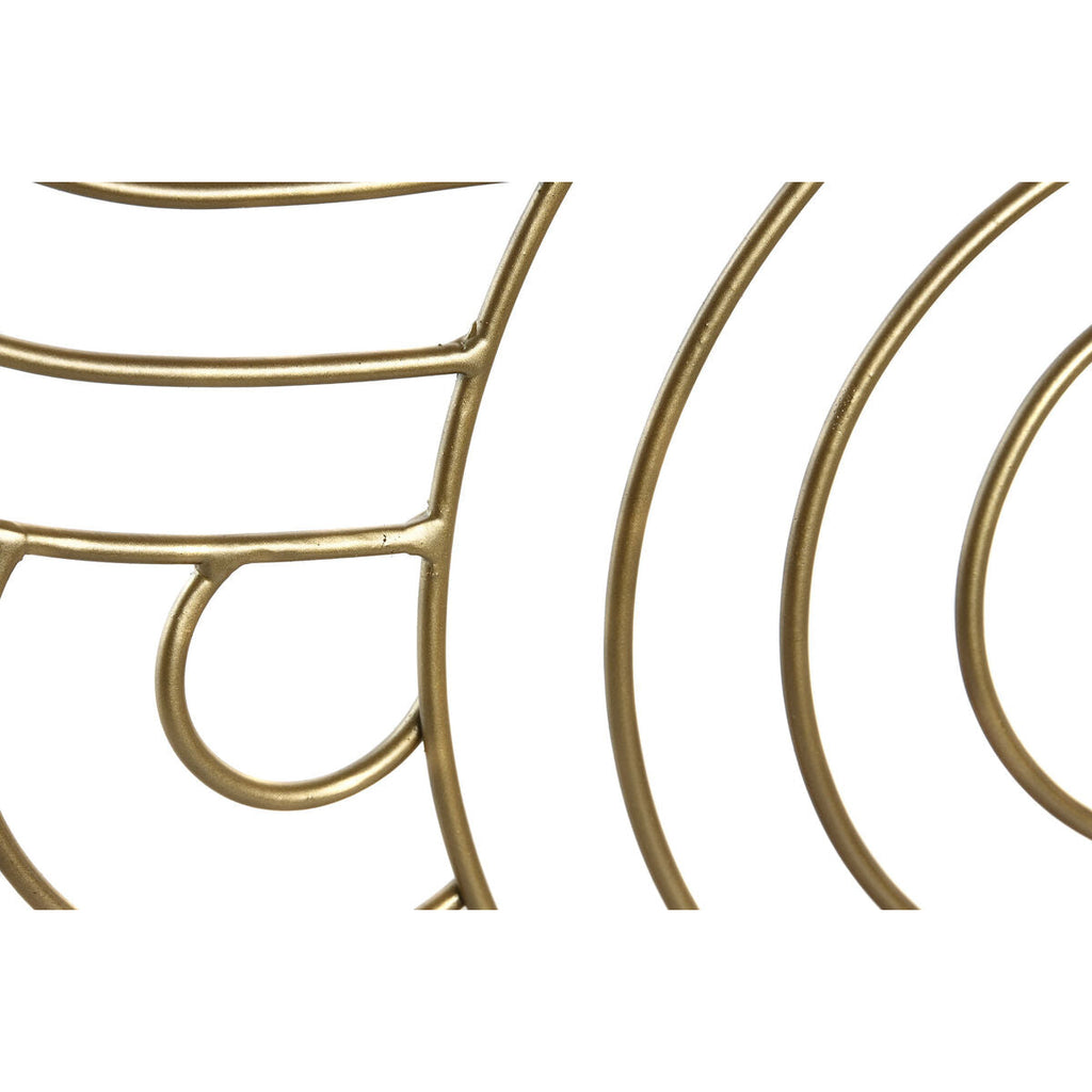 DKD Home Decor Wall Decoration Gold Silver Abstract Oriental 61 x 1 x 61 cm (2 Units)