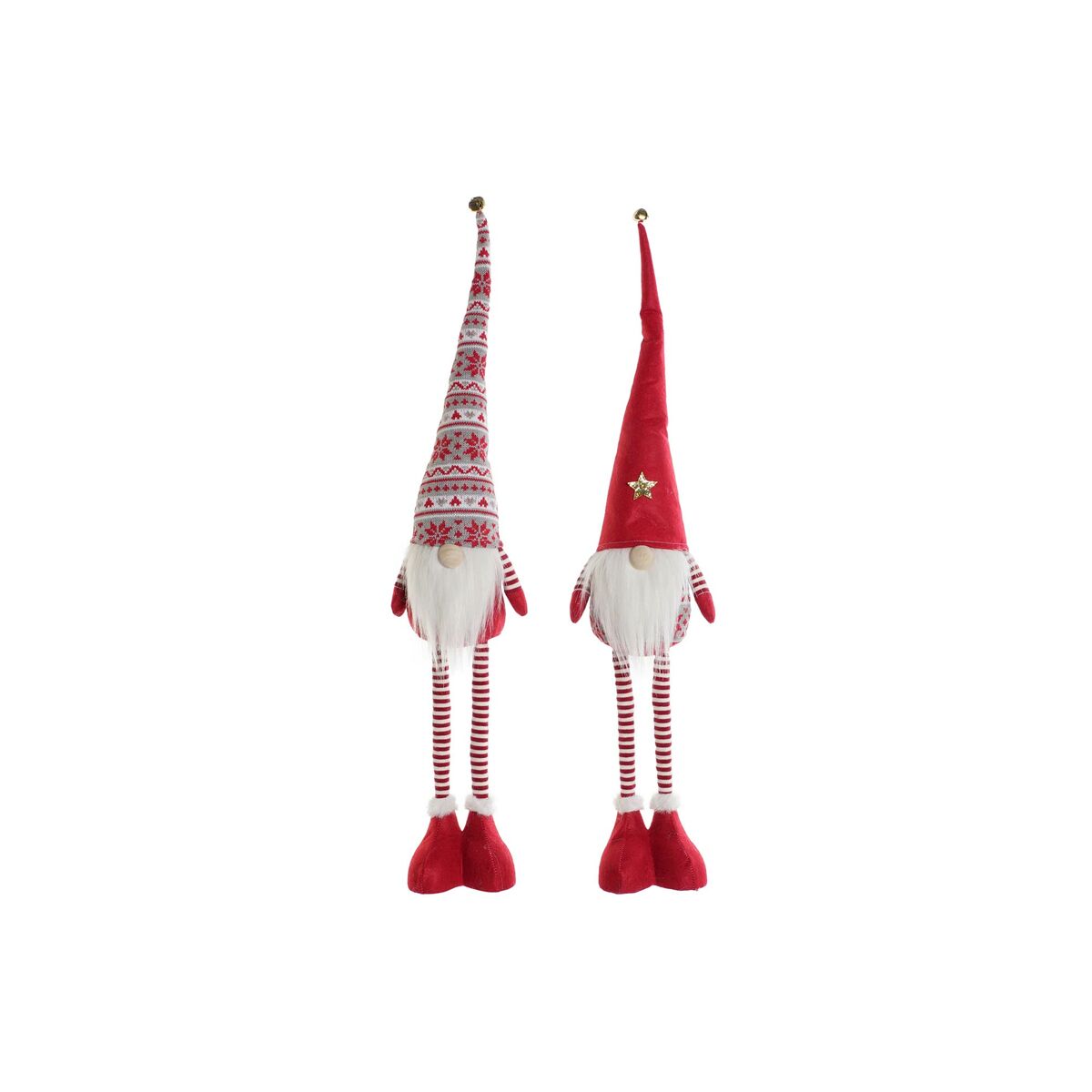 Christmas Ornament DKD Home Decor White Red Gnome 14 x 11 x 73 cm (2 Units)