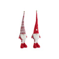 Christmas Ornament DKD Home Decor White Red Gnome 14 x 11 x 73 cm (2 Units)