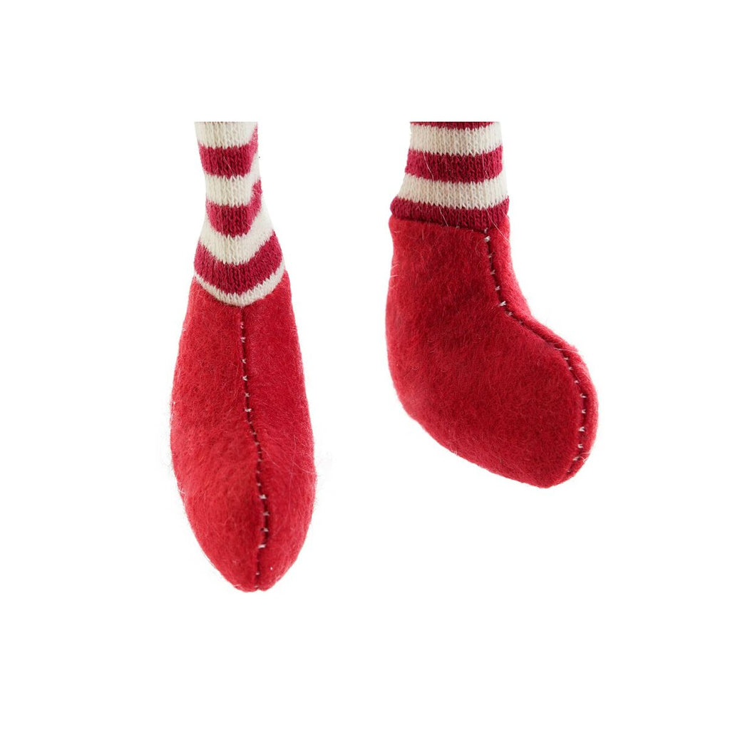 Adorno Natalício DKD Home Decor Branco Vermelho Gnomo 10 x 7 x 57 cm (2 Unidades)