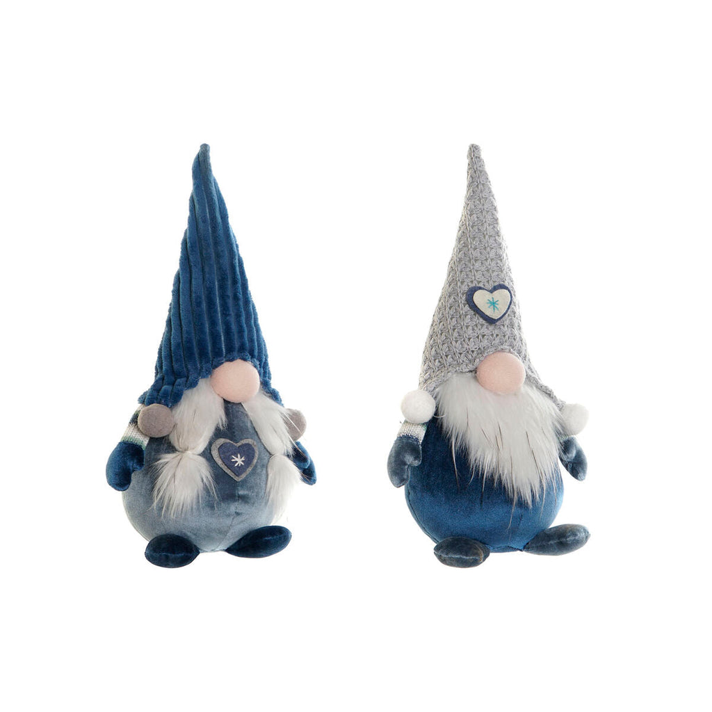 Christmas Ornament DKD Home Decor Blue White Gray Gnome 13 x 12 x 35 cm (2 Units)