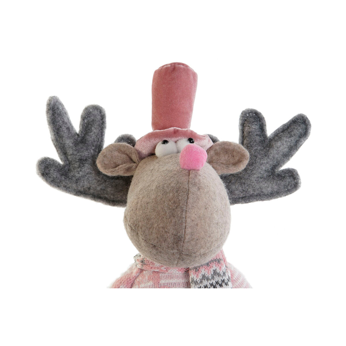 Christmas Ornament DKD Home Decor Multicolor Reindeer 16.5 x 11.4 x 40.6 cm (2 Units)