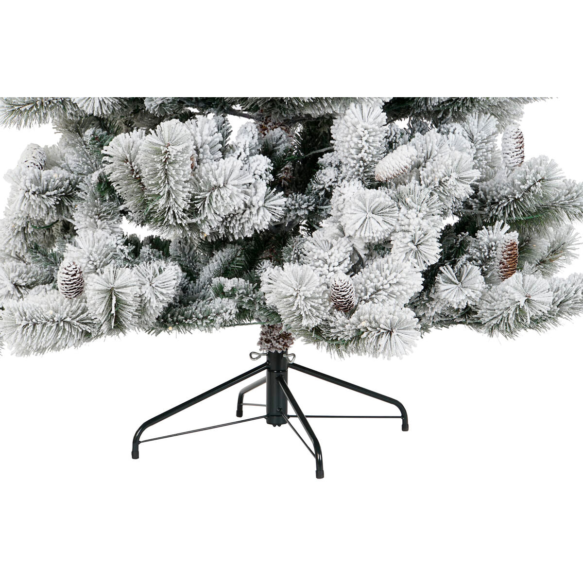 Árvore de Natal DKD Home Decor Branco Verde Polietileno Nevado 140 x 140 x 210 cm