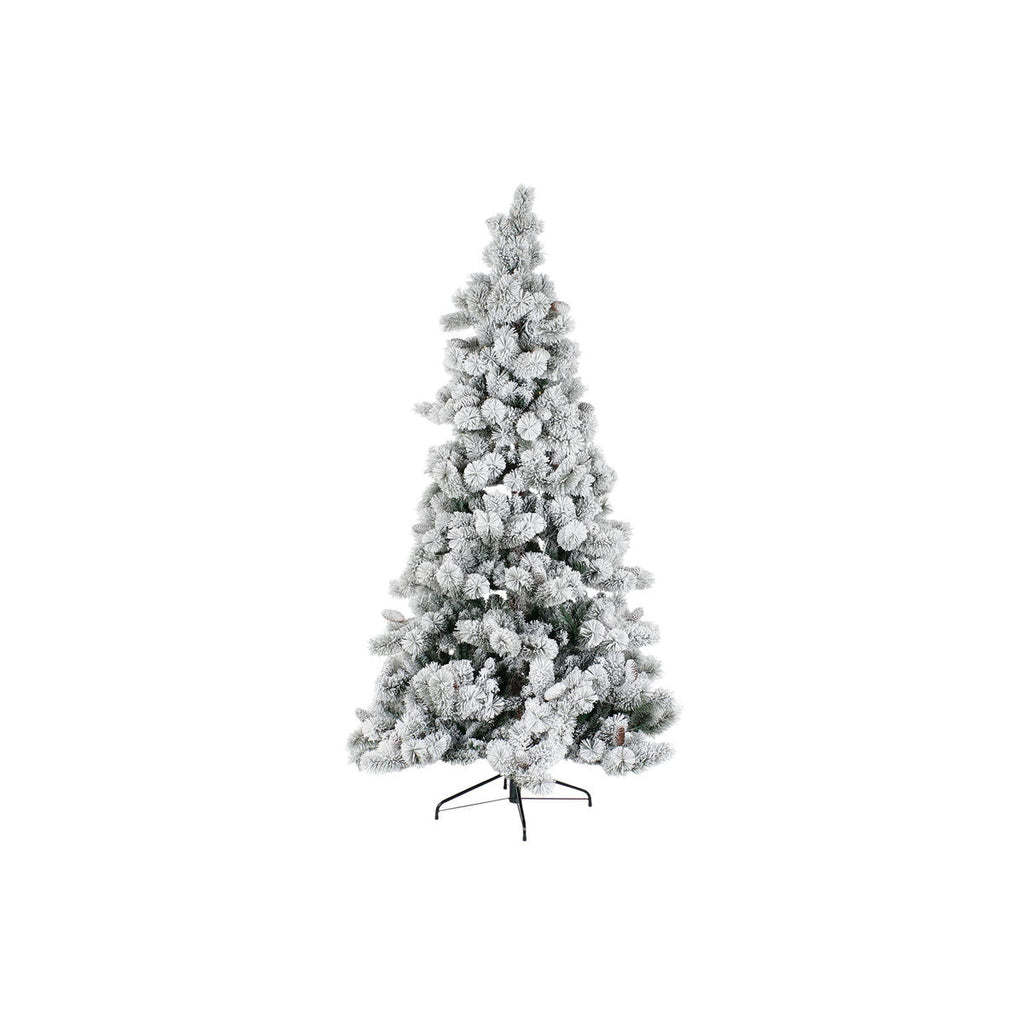 Árvore de Natal DKD Home Decor Branco Verde Polietileno Nevado 140 x 140 x 210 cm