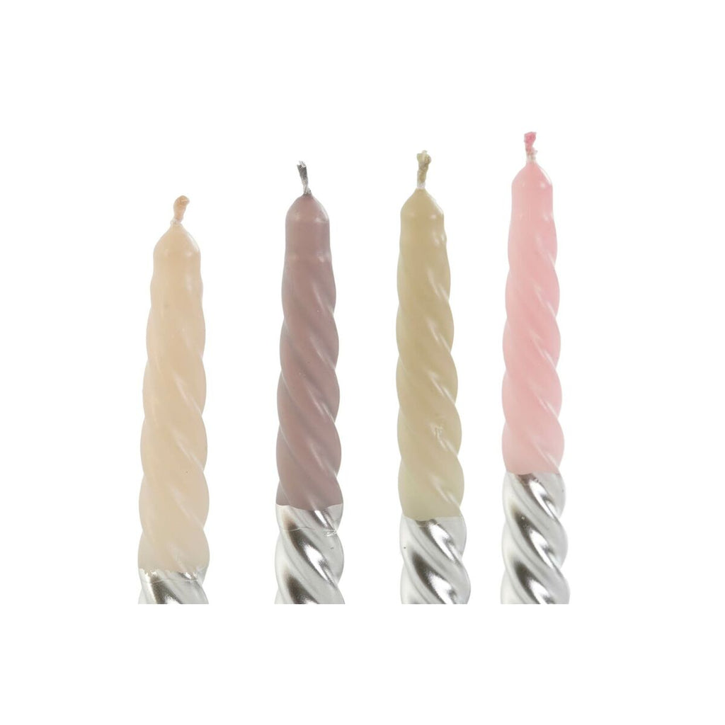 Velas DKD Home Decor, Dos Colores, 2 x 2 x 18,5 cm (4 Piezas) (4 Unidades)