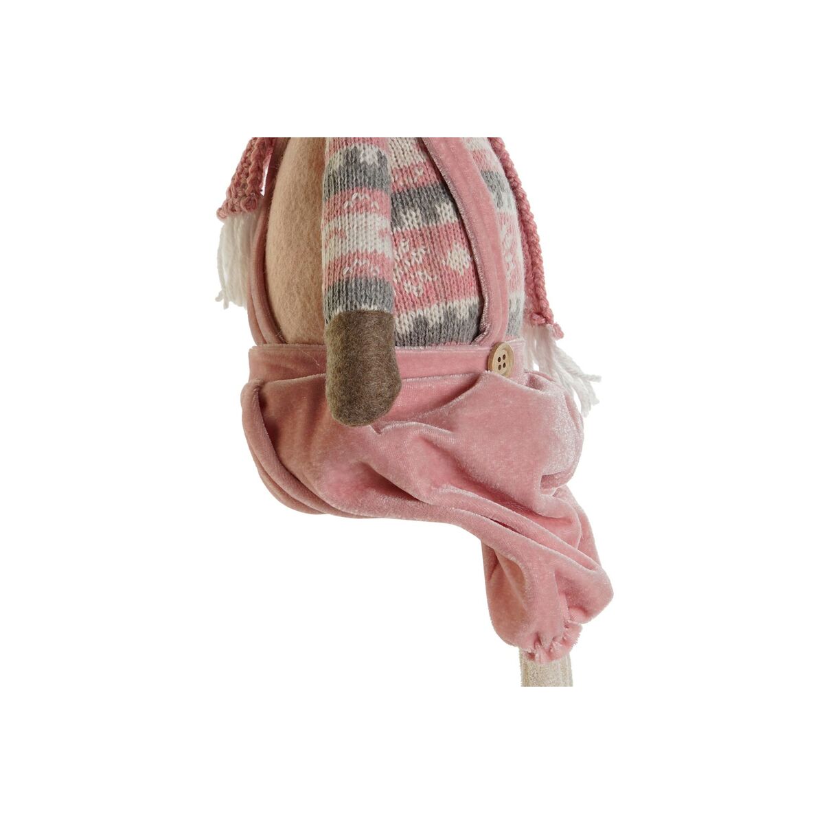 Christmas Ornament DKD Home Decor White Brown Pink Reindeer 17 x 14 x 63.5 cm (2 Units)